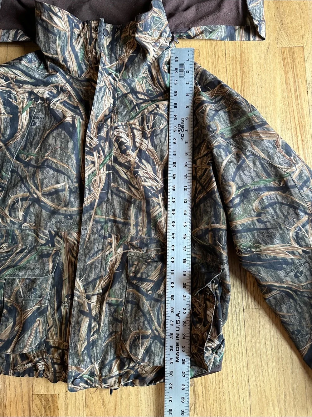 Cabela’s XL Tall Camouflage Hooded Outdoor Jacket - Brown/Green Camo